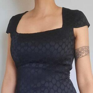 Nine West black pencil midi dress size 6